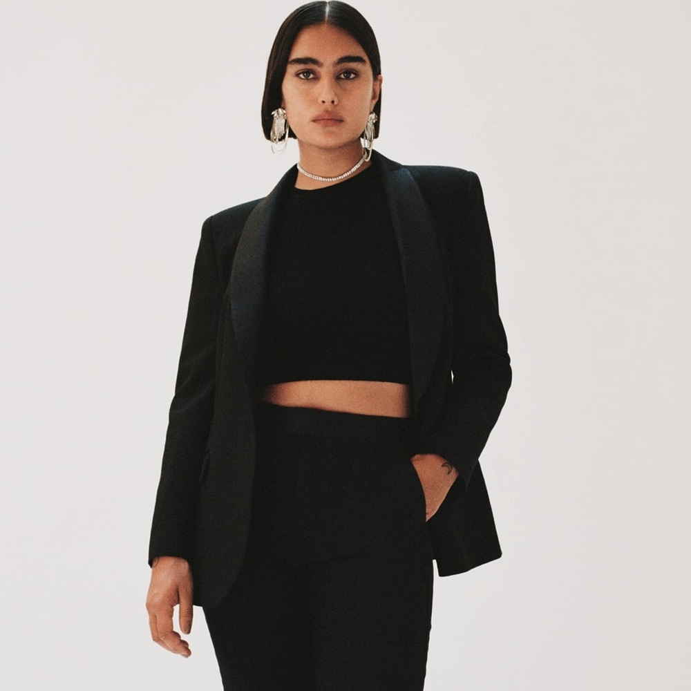 Zara black tuxedo jacket